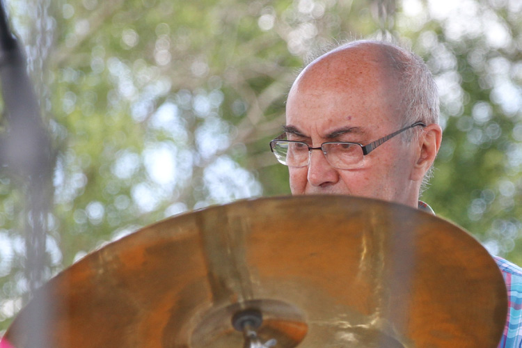 You can't hide behind the cymbal