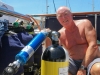 Paul of Rowena filled our dive tank with filtered air. I knew Rowena from MBM Cruise in Company days