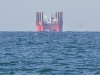 4½nm away, this drilling rig was anchored on a small shallow