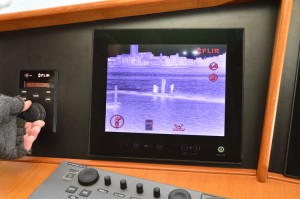 The FLIR thermal imaging camera looking across Portsmouth from Haslar marina