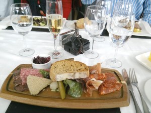 Adam starts with Champagne and Charcuterie