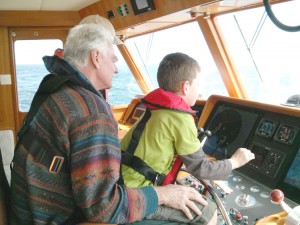Grandson becomes the Skipper for the trip to Herm