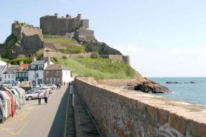 Mont Orgueil Castle which protects Gorey from invasion
