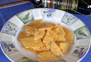 Parmesan Diamond crisps - they'll go as fast as you can serve them!
