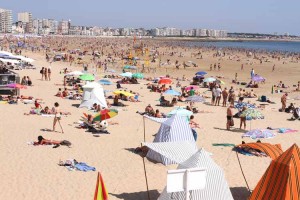 The beautiful sand of the huge beach at Les Sables d'Olonne