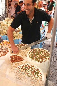 Nougat by the kilo - we bought some....