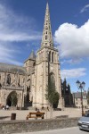 The cathedral in Treguier's square