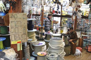 The chandlery has a colossal range of rope