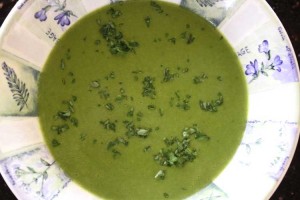 the pea soup has such a great depth of colour