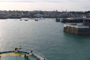 Entering St Peter Port after a great crossing