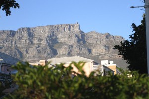 Table Mountain from our room at the Mount Nelson