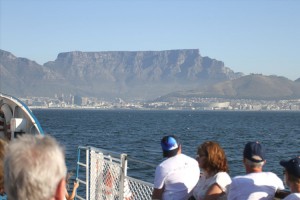 Table Mountain from the boat that took us to Robben Island