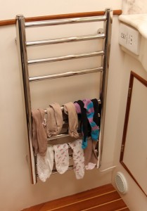 The 220v AC towel rail in the master heads. A similar towel rail was installed in the guest heads